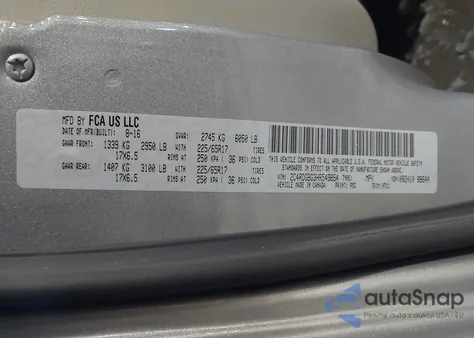 2017 Dodge Grand Caravan Se z USA, uszkodzony, nr VIN 2C4RDGBG3HR549854